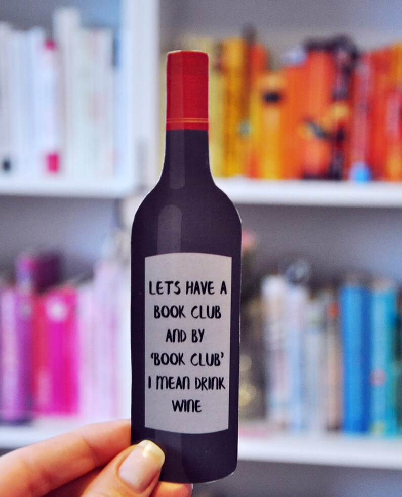 Wine Bottle Bookmark Bibliophile Bookish Gift Readers Gift Etsy