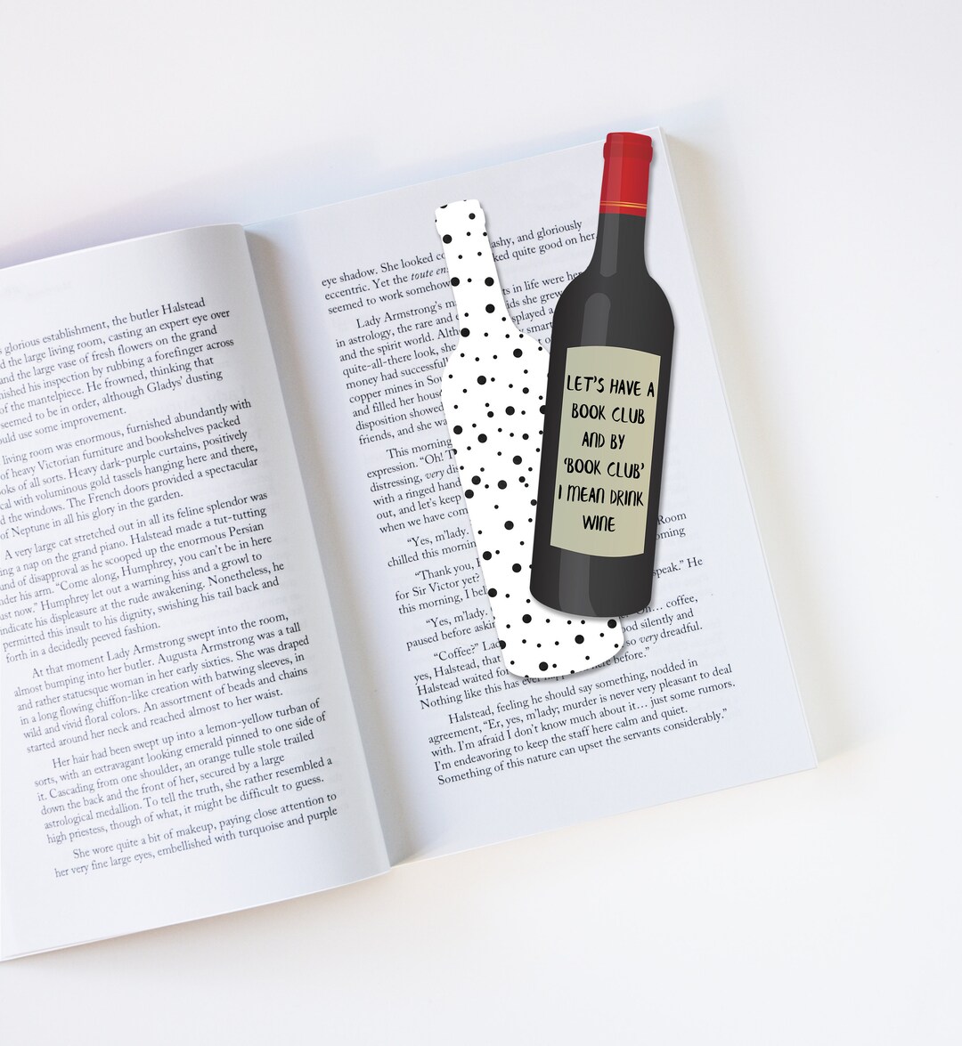 Wine Bottle Bookmark, Bibliophile, Bookish Gift, Readers Gift, Unique
