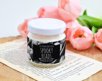 Spooky Reads Candle / Halloween Candles / cented Bookish Candle / Book Lovers Gift For Her / Hand Poured Scented Candle