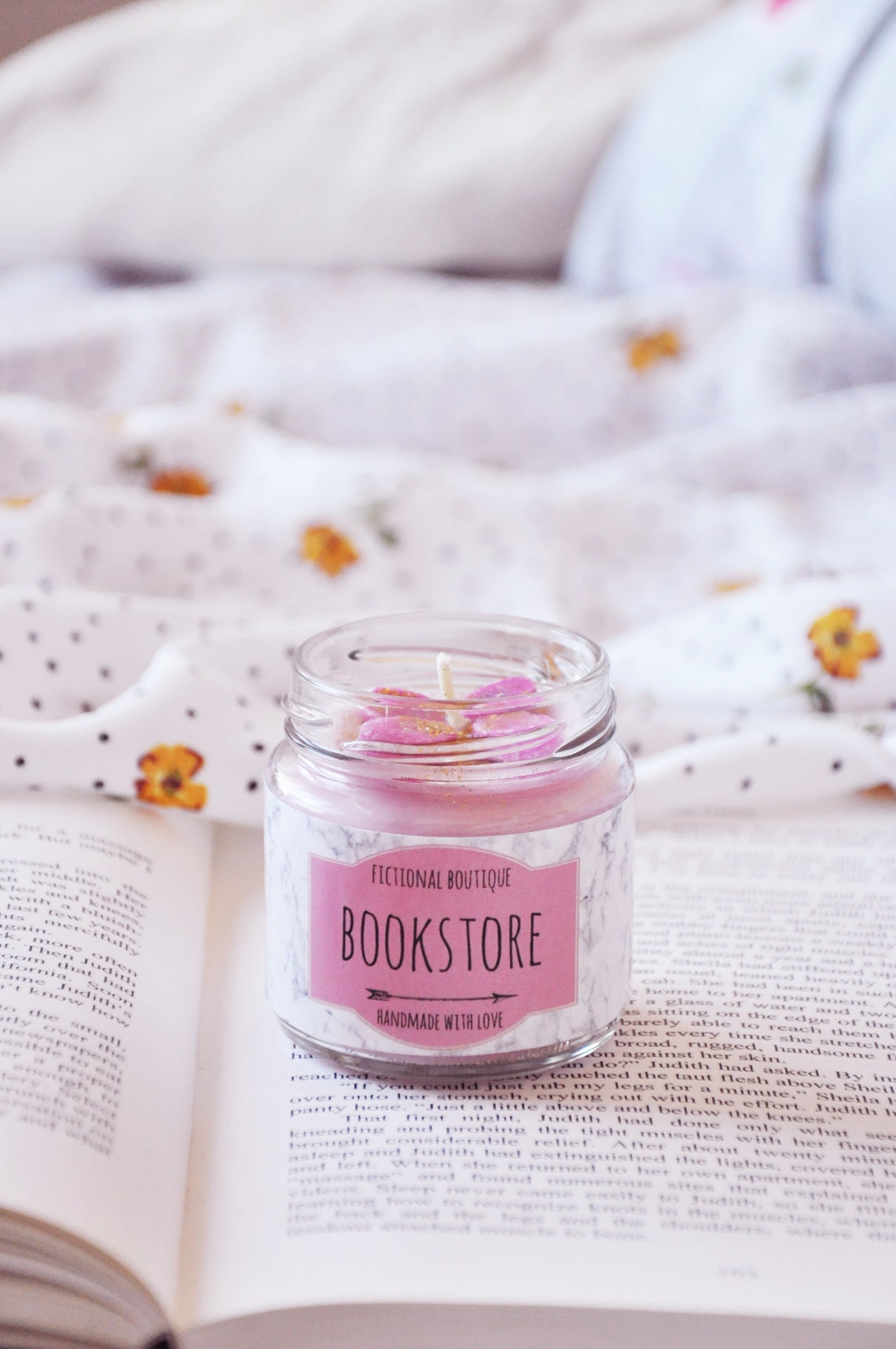 Bookstore Bookish Candle Bookish Candle Palm Wax Candle Etsy