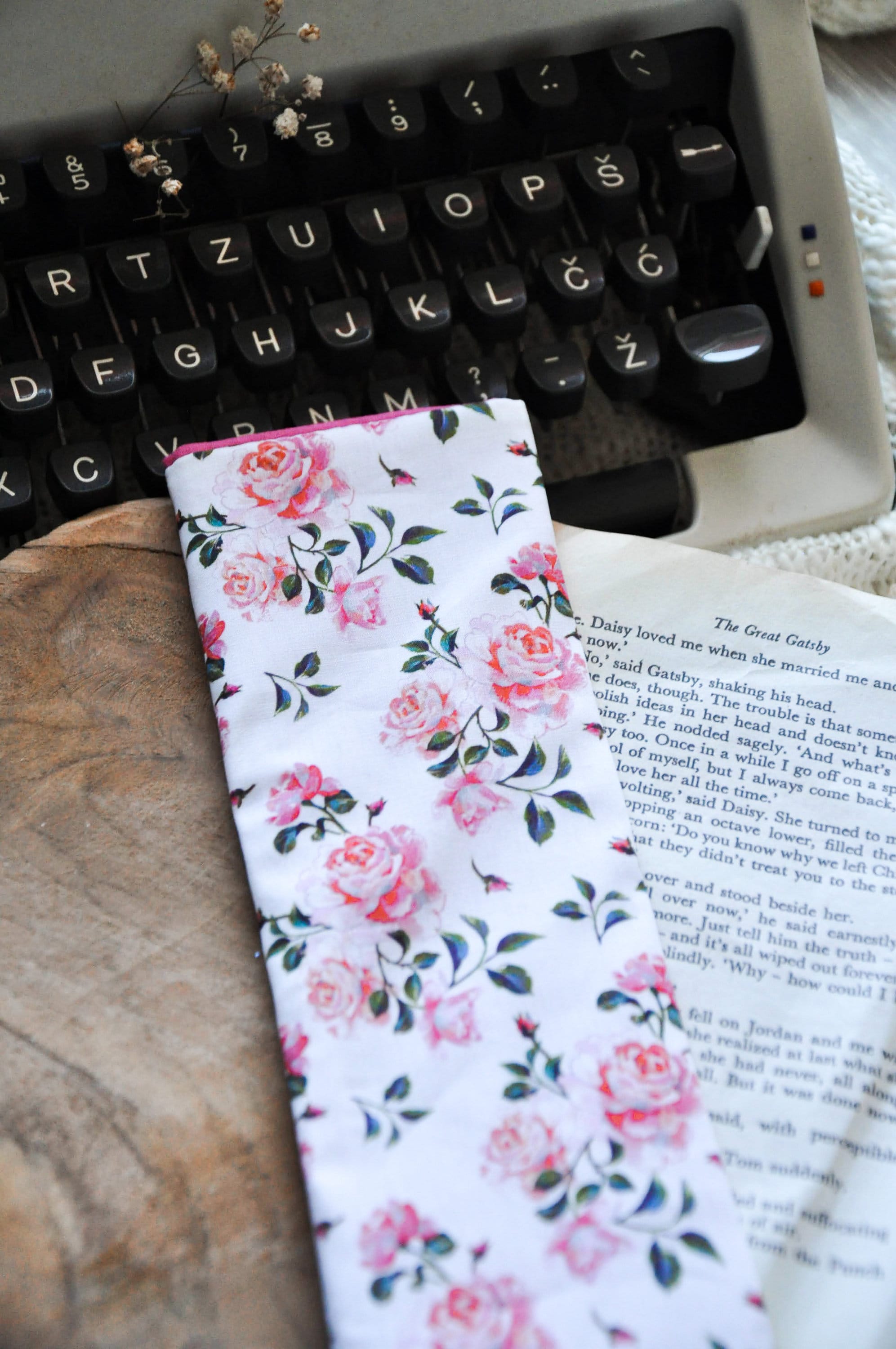 Floral Spring Bookmark Keeper Bookmark Sleeve Bookmark Bag Etsy
