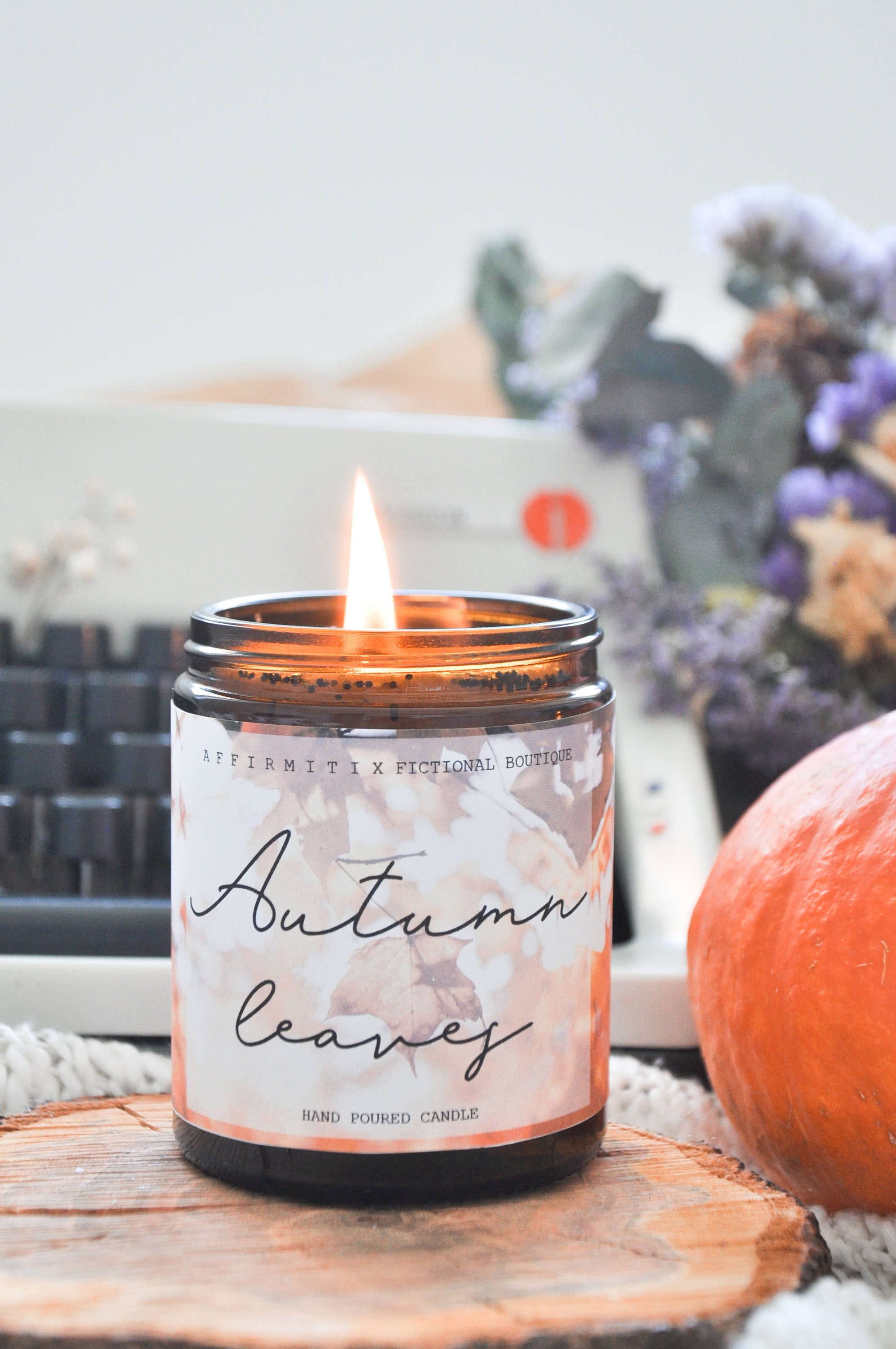 Autumn Leaves Fall Candle / Scented Candle / Bookish Candle / Etsy
