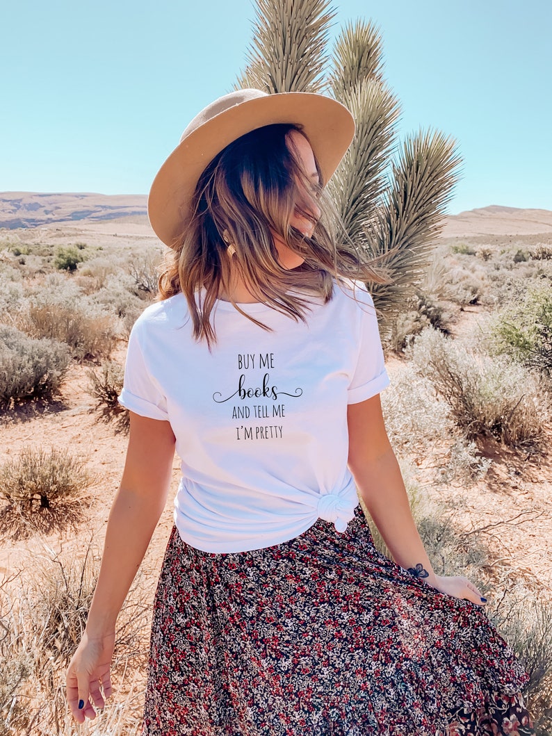 Buy Me Books Funny Cotton Tee Bookish Tshirt Gift For Her Bookish Apparel Unisex Book Lovers Gift Readers Apparel Bookish Clothing