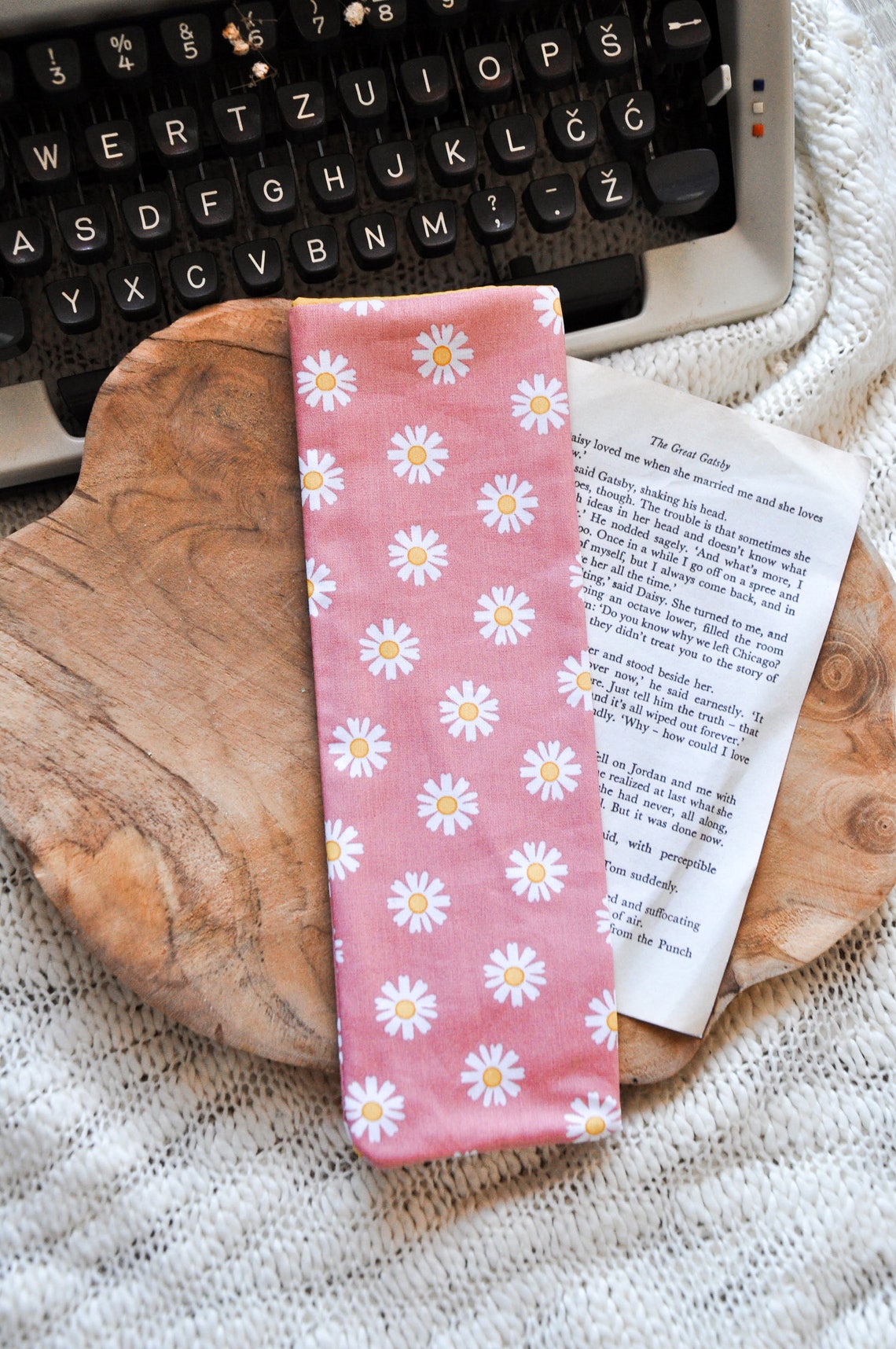 Daisy Spring Bookmark Keeper Bookmark Sleeve Bookmark Bag Etsy UK