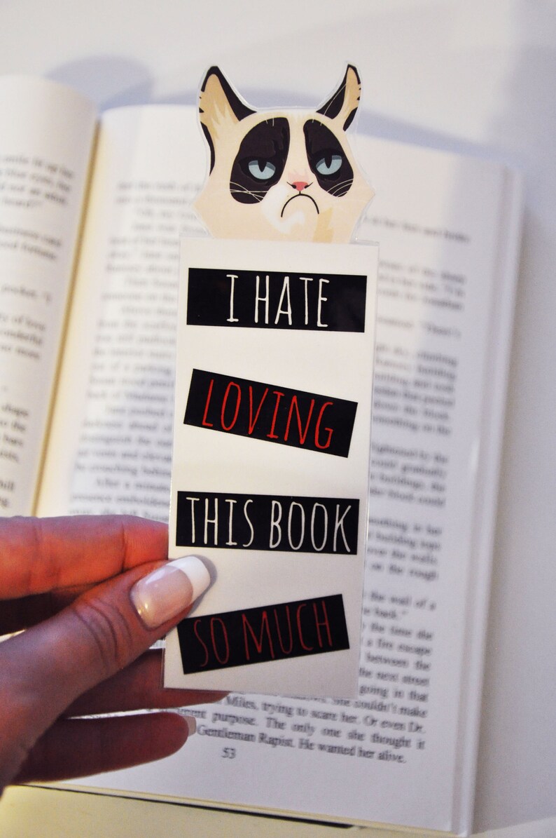 Grumpy Cat Laminated Bookmark / Bookmark Set for Book Lovers / - Etsy ...