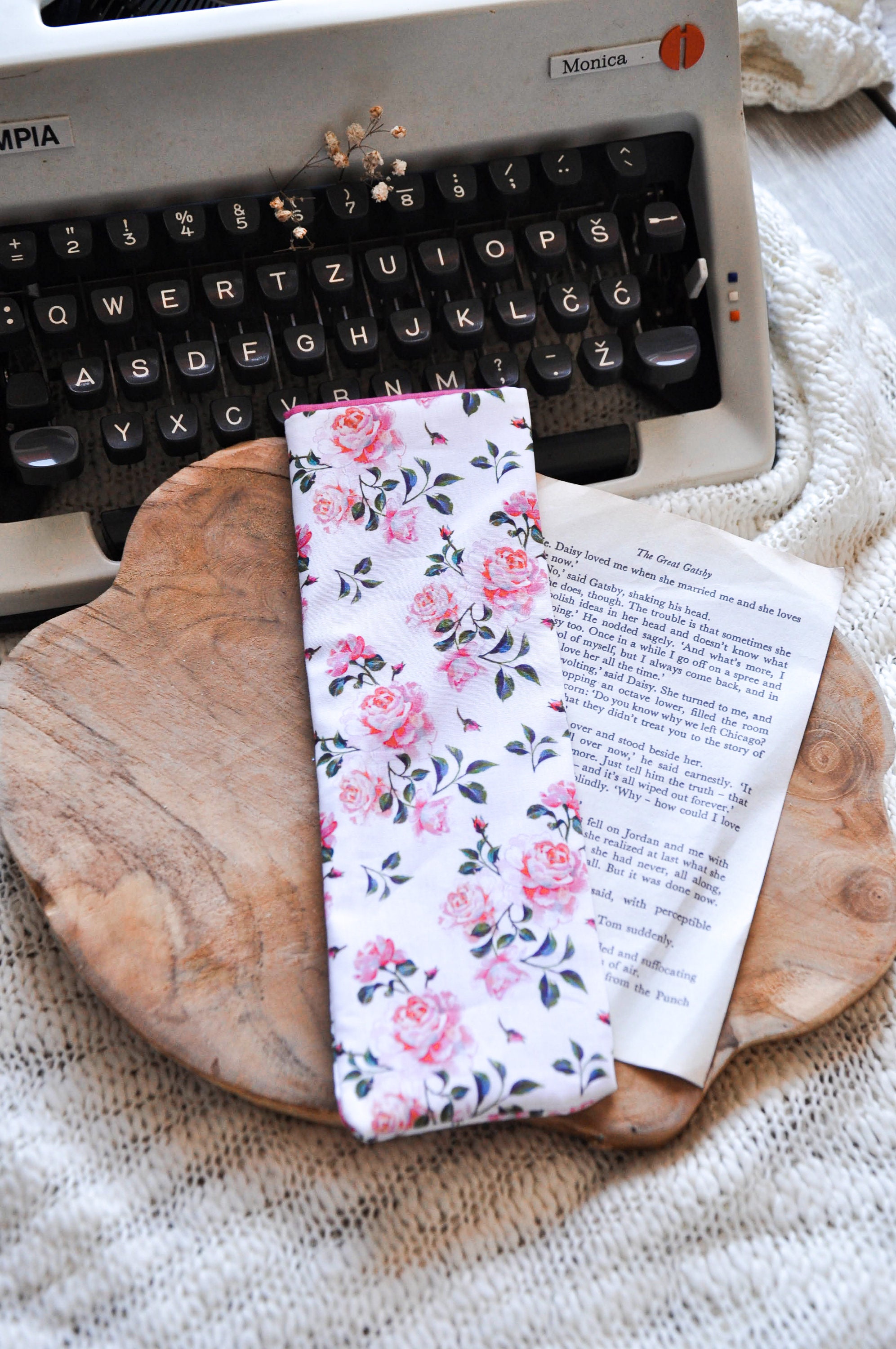 Floral Spring Bookmark Keeper Bookmark Sleeve Bookmark Bag Etsy