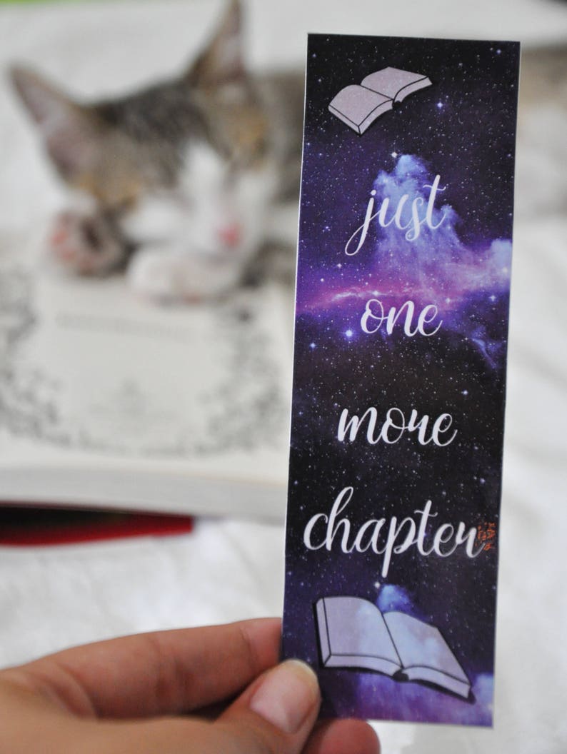 Just One More Chapter Bookmark Bookmark Literary Bookmark Etsy