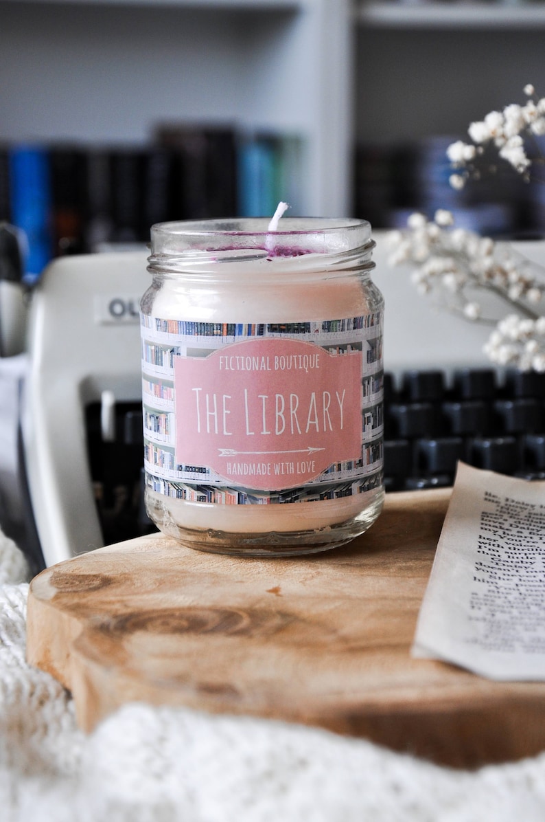 The Library Bookish Candle Bookish Candle Palm Wax Candle Etsy Denmark