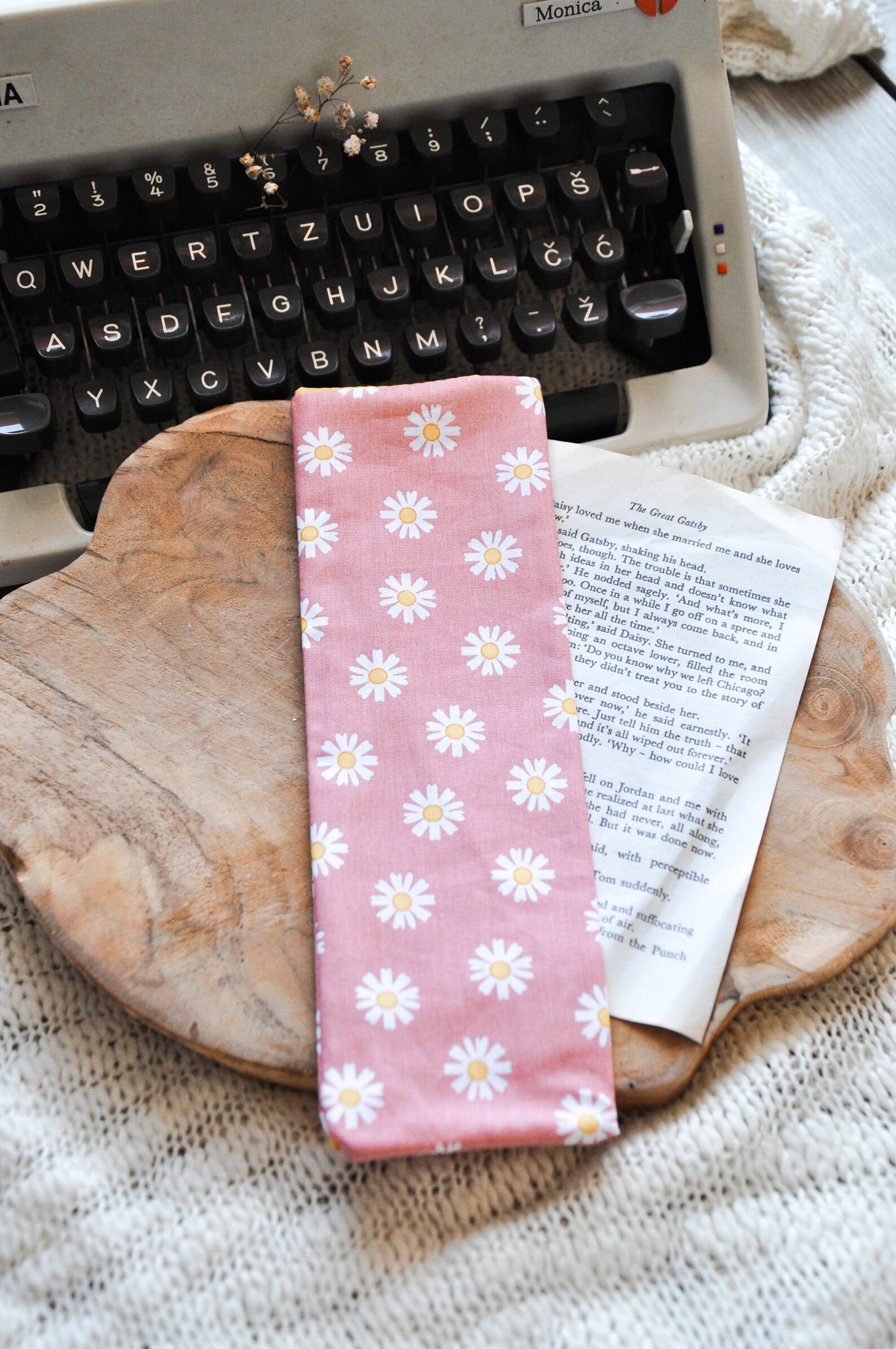 Daisy Spring Bookmark Keeper Bookmark Sleeve Bookmark Bag Etsy UK