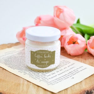 Coffee Books And Magic Candle / Pick Your Scented Bookish Candle / Book Lovers Gift For Her / Hand Poured Scented Candle