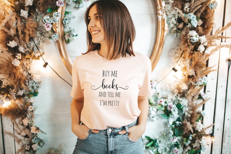 Buy Me Books Funny Cotton Tee Bookish Tshirt Gift For Her Bookish Apparel Unisex Book Lovers Gift Readers Apparel Bookish Clothing