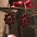 Vintage Earrings Garnet Gold-filled Leverbacks