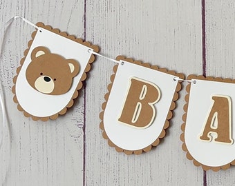 Teddy Bear Baby Shower Banner: Handmade Garland Decor