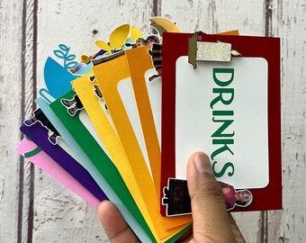 Custom Encanto Party Food Tents - Name Tags - Table signs