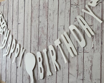 Dino Birthday Banner: Jurassic Bone Theme Party Decor