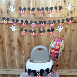 Mickey High Chair Banner - Etsy