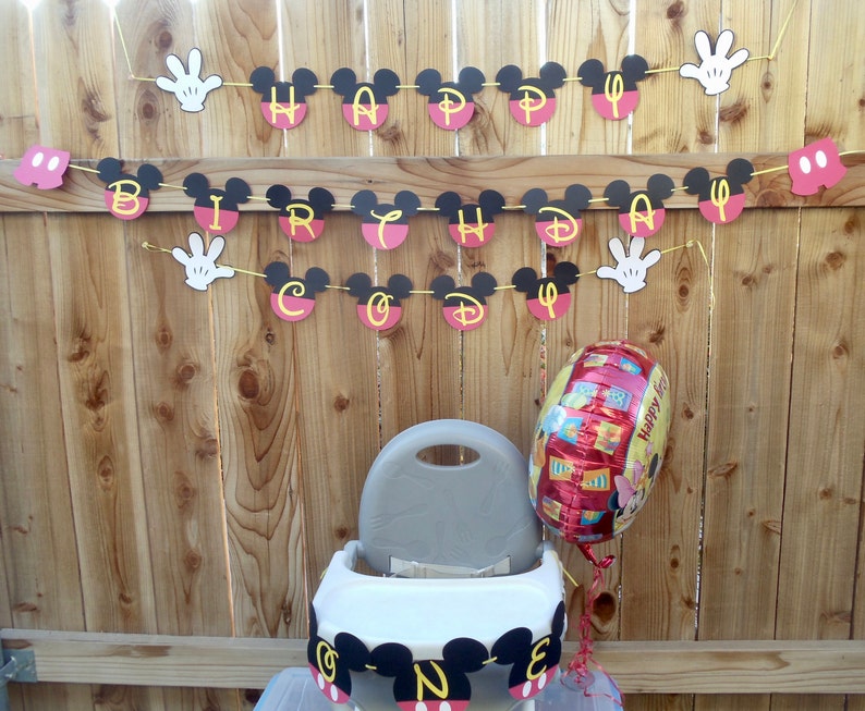 Mickey High Chair Banner - Etsy