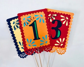 Cinco de Mayo Table Number Centerpiece | Fiesta Party Decor