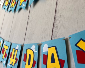 Toy story 4 Banner Woody, Forky, Buzz & Bow Peep Birthday Banner