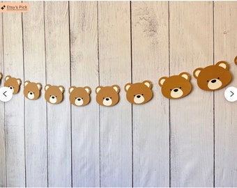 Teddy Bear Garland: Handmade Baby Shower or Birthday Party Banner