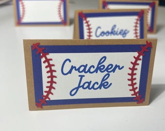 Baseball Cupcake Toppers and Food Tents, Team Logo Party Supplies