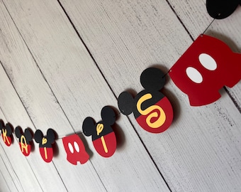 Mickey Mouse Happy Birthday Banner