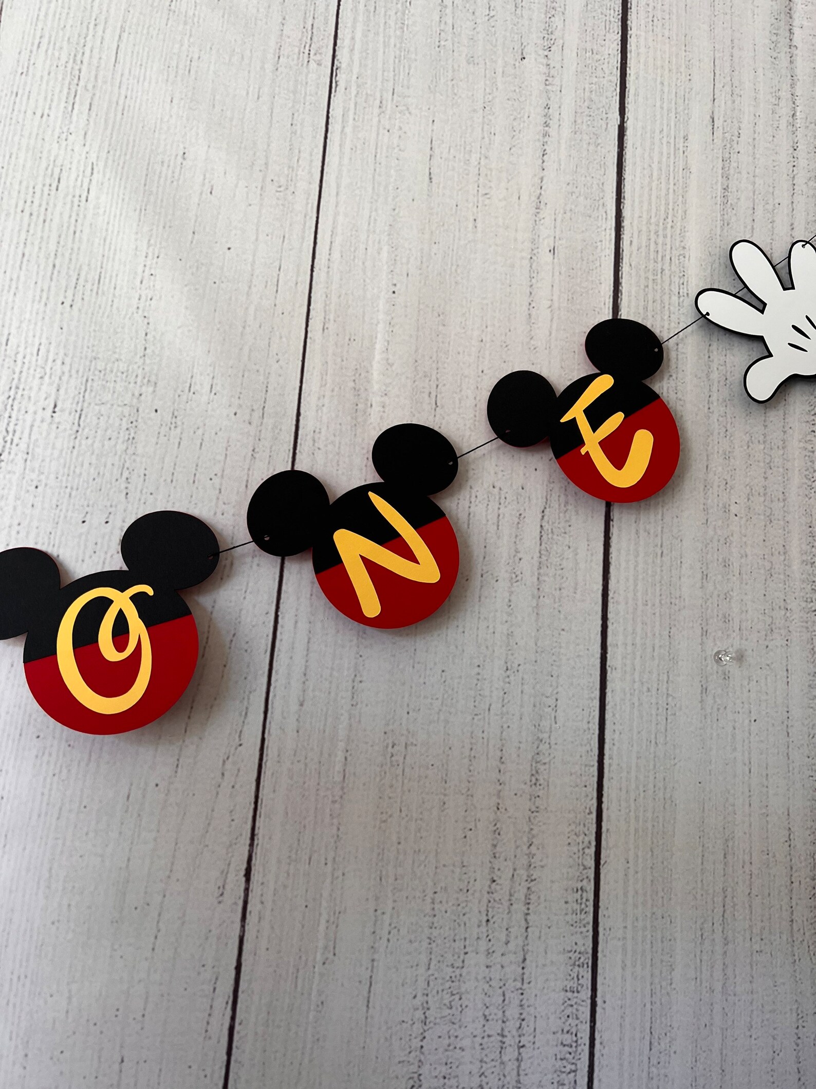 Mickey Mouse Happy Birthday Banner - Etsy