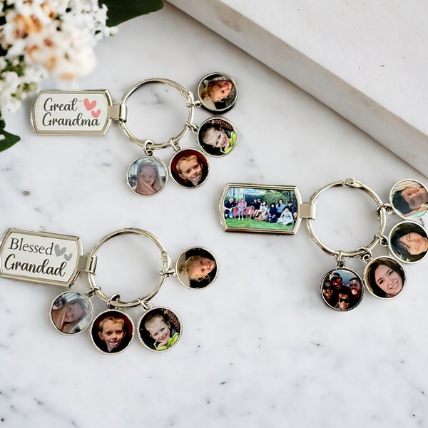 Photo Bag Charm | Photo Keyring | Grandma Nana Mummy Auntie Photo Gift