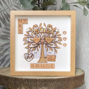 Wedding Gift. Unique Wedding Gift For Couples. Engraved Names. Mr & Mrs Wedding Anniversary Gift. Handmade Keepsake image 6