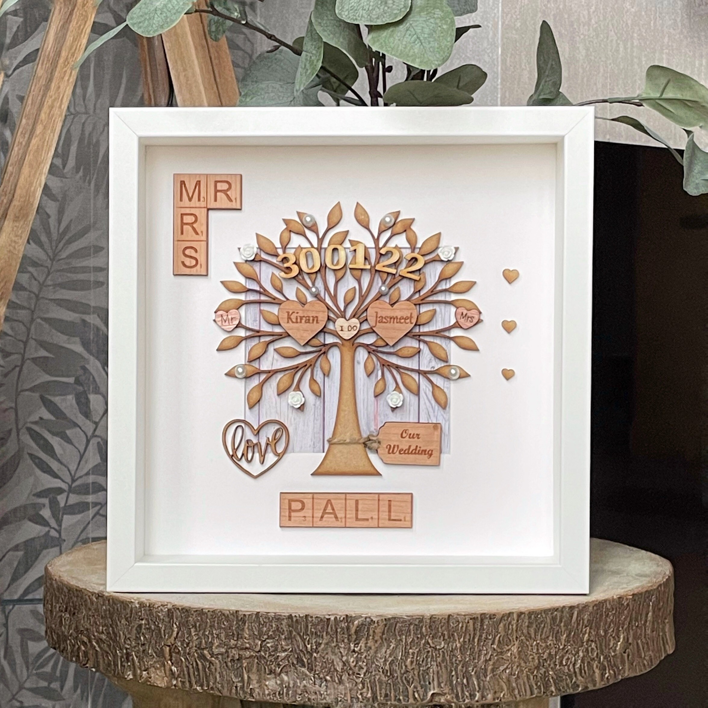 Wedding Gift. Unique Wedding Gift for Couples. Engraved Names. Mr & Mrs ...