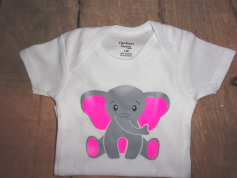 Choice of blue or pink elephant onesie Free US shipping welcome baby gift Personalized gift jumpsuit.Baby shower gift