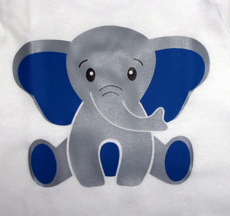 Choice of blue or pink elephant onesie Free US shipping welcome baby gift Personalized gift jumpsuit.Baby shower gift