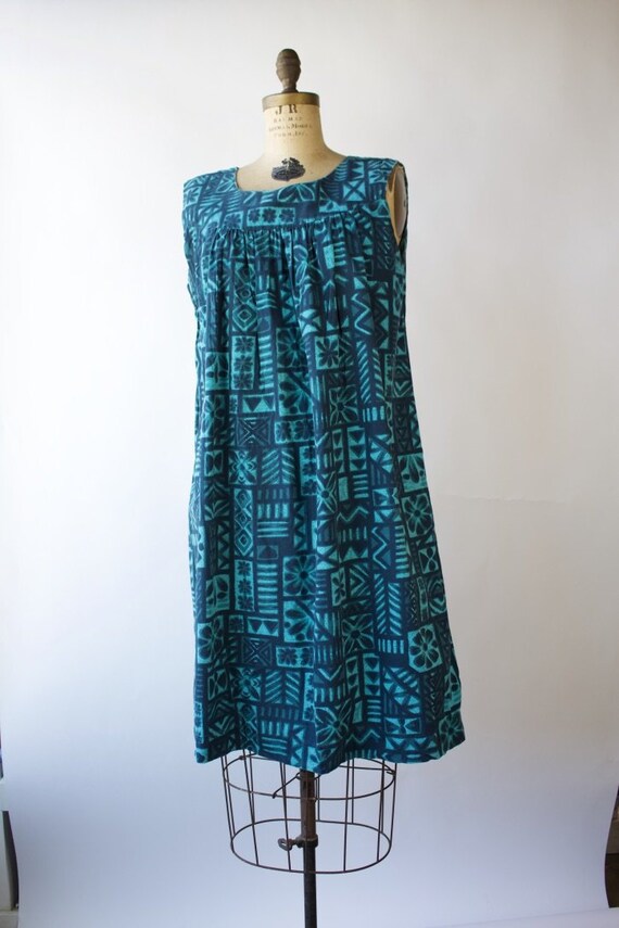 1960s Hawaiian House Dress / Market Dress / Medium