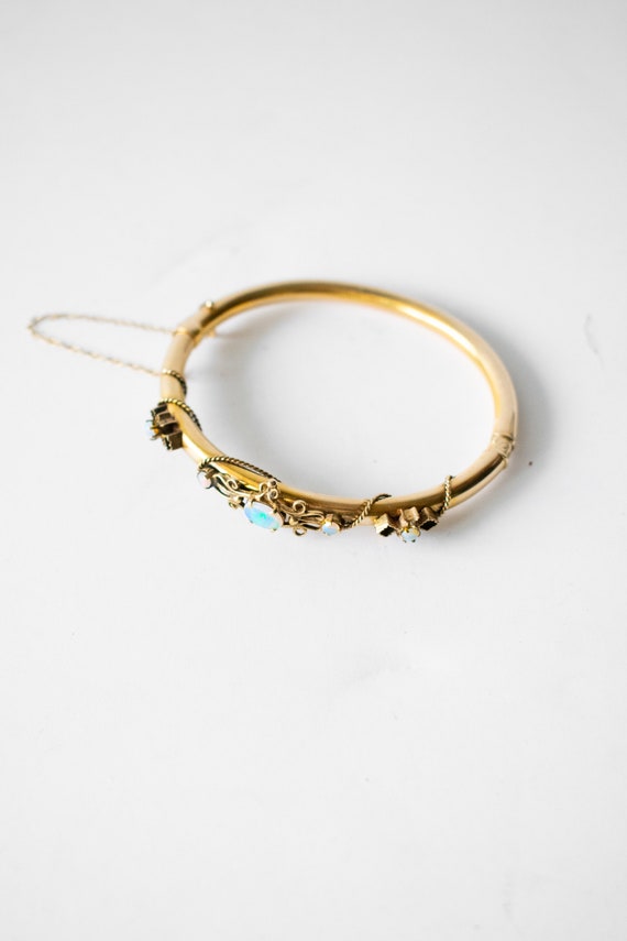 Antique Victorian Era 14k Gold Opal Bracelet