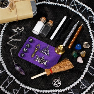 Witchcraft Kit, Apothecary Kit Box With Wiccan Supplies, Witch