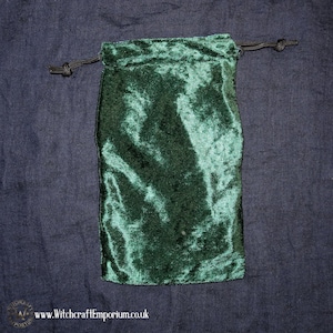 Vegan Velvet Jade Green Tarot Pouch Altaardoek Waarzeggerij Rituele Magic Magick Wicca Wiccan Supplies Pagan