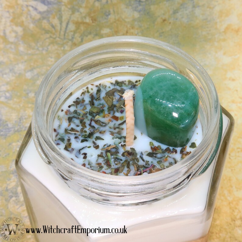 Wealth Ritual Jar Candle Vegan Magic Pagan Wicca Magic Spell Etsy