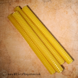 Traditional Beeswax Candles Large - Natural Organic Magic Pagan Wicca Magic Spell Ritual