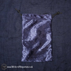 Vegan Velvet Midnight Blue Tarot Pouch Autel Tissu Divination Rituel Magique Wicca Wicca Wiccan Fournitures Païen