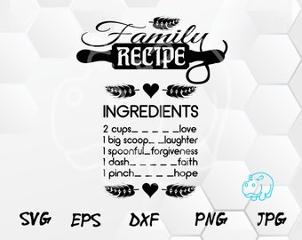 Download Our Family Recipe SVG PNG JPEG | Etsy