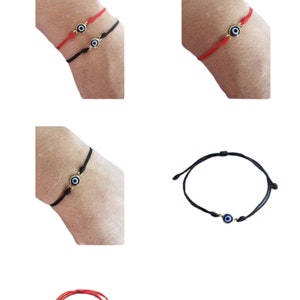 Evil Eye Bracelet - Red String Bracelet - Nazar - Talisman jewelry - Lucky Eye - Protection - Rojama- Handmade - red string accessory