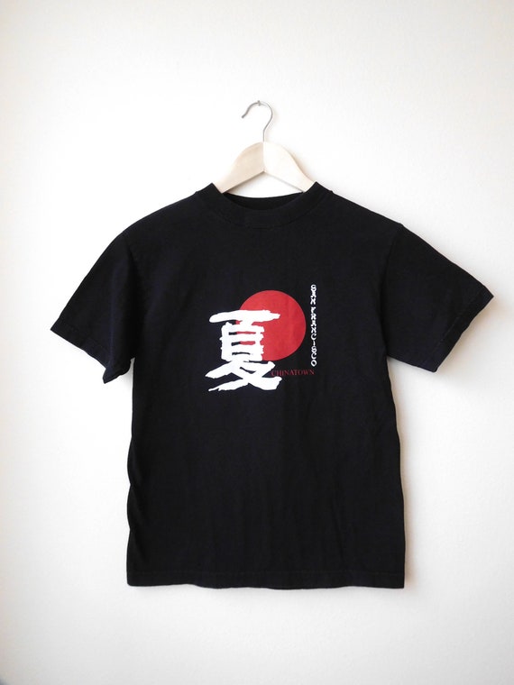 Size S San Francisco  Chinatown Cotton T-Shirt Bla