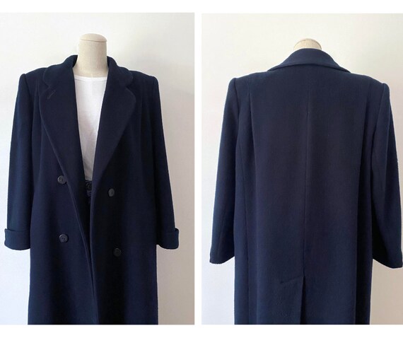 Size MP Wool Overcoat Vintage 1980s 80s 1990s 90s… - image 9