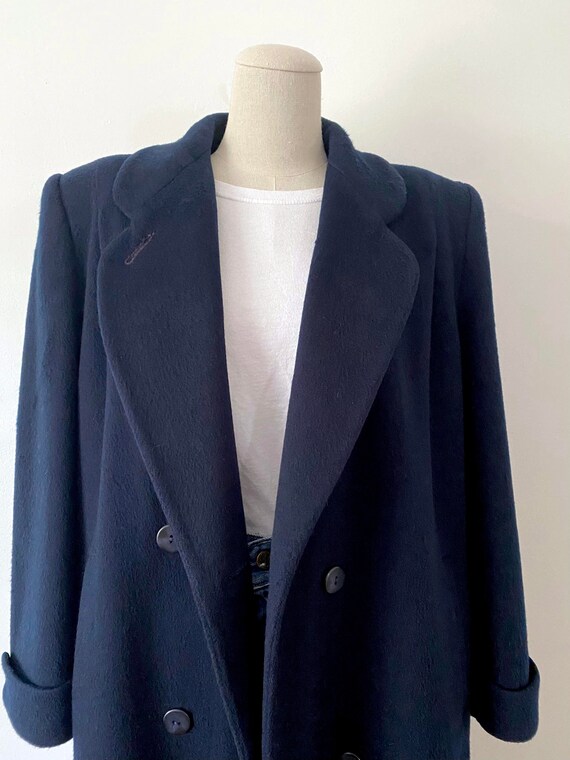 Size MP Wool Overcoat Vintage 1980s 80s 1990s 90s… - image 7