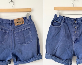 Waist 29 Gitano Denim Shorts Vintage 1990s 90s High waisted High rise Mom jeans Medium wash Iconic Cotton Jean Shorts Button Fly