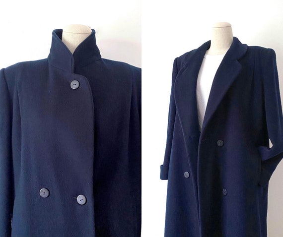 Size MP Wool Overcoat Vintage 1980s 80s 1990s 90s… - image 5