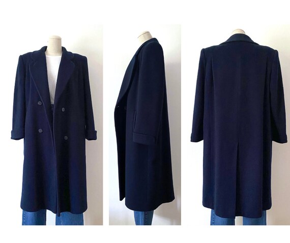 Size MP Wool Overcoat Vintage 1980s 80s 1990s 90s… - image 3