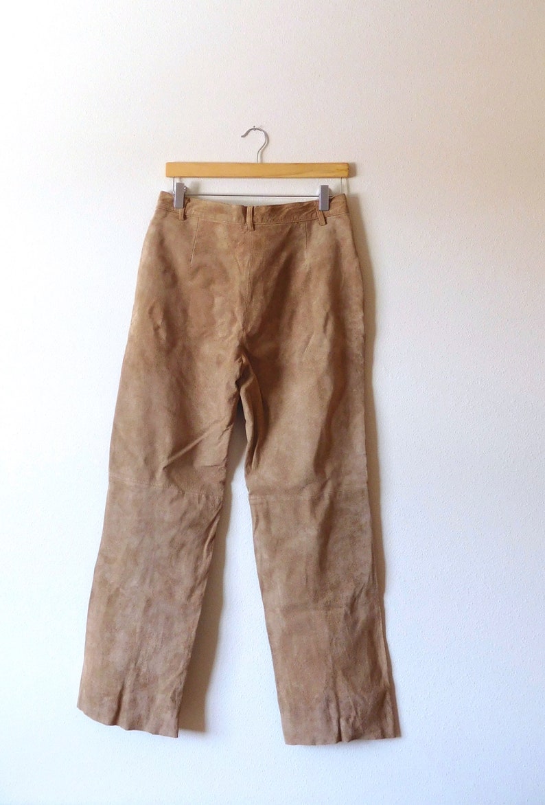 Waist 30 Brown Leather Pants Vintage 1990s Skotts Soft Suede | Etsy