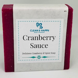 Handmade &quot;Cranberry Sauce&quot; Cranberry & Spice Soap