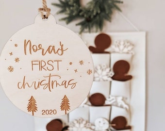 Personalized Baby's First Christmas Ornament Christmas Tree Ornaments Christmas Decor | Holiday Gifts